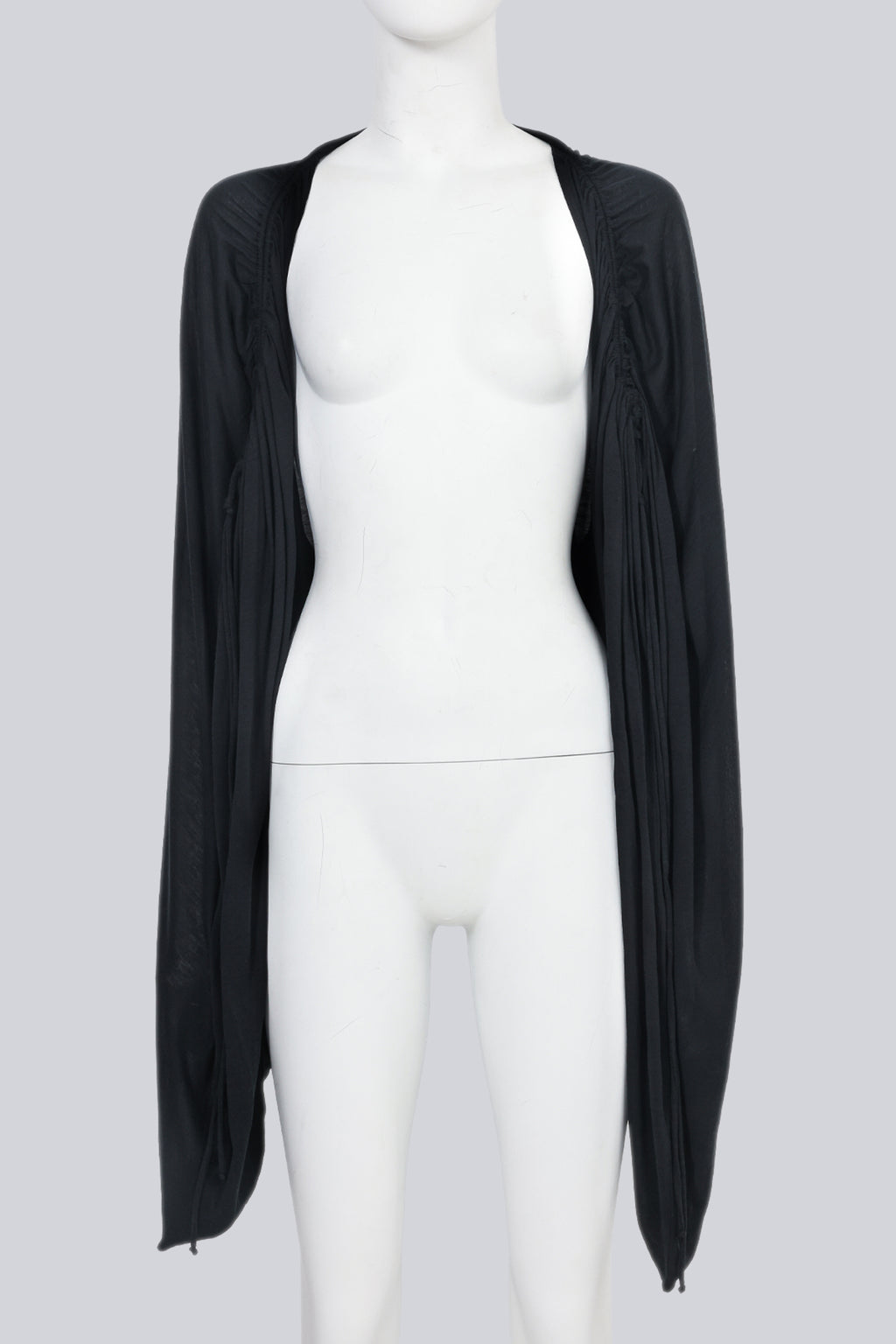 MAISON MARTIN MARGIELA - A BLACK CINCHED PONCHO