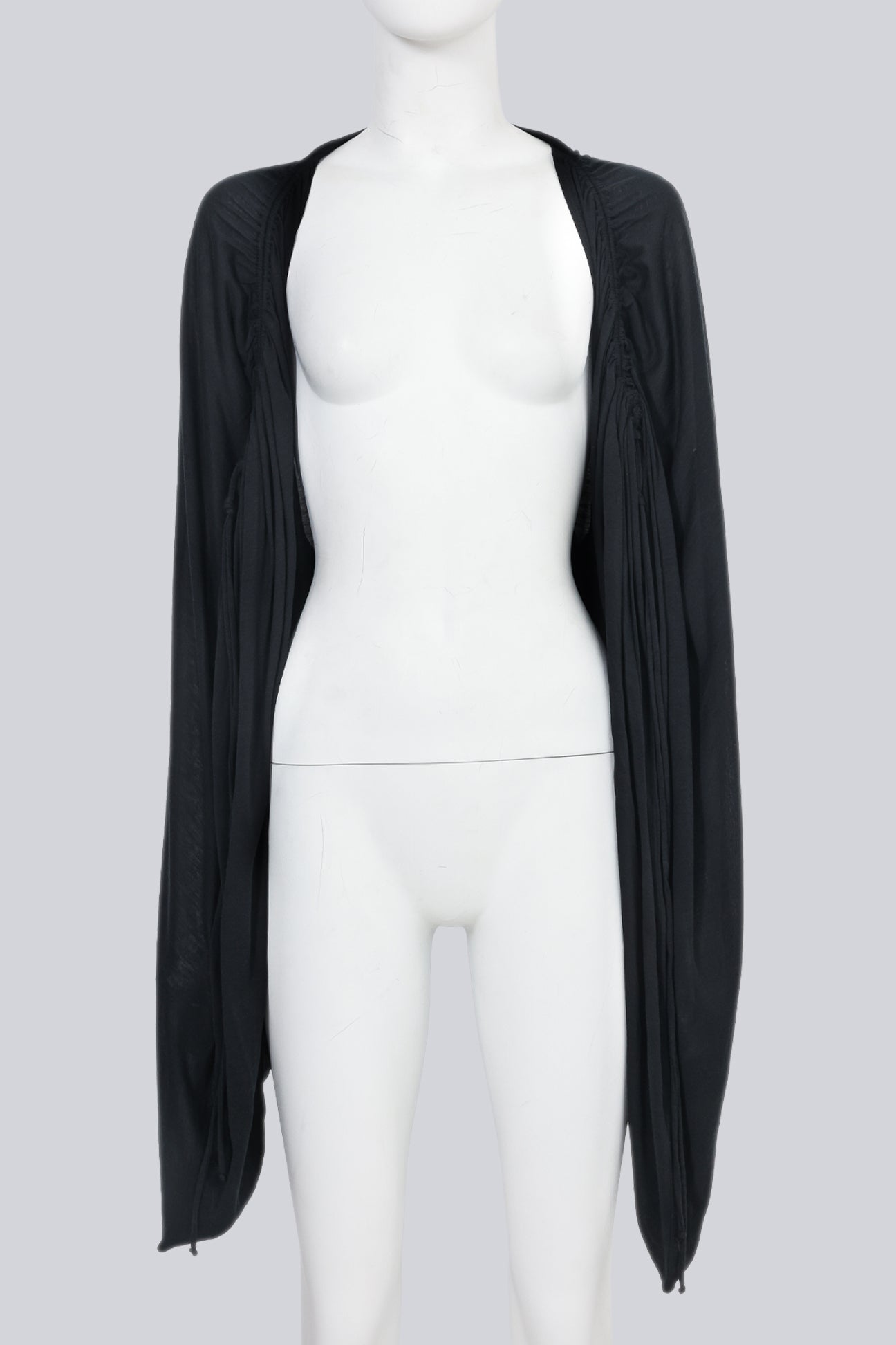 MAISON MARTIN MARGIELA - A BLACK CINCHED PONCHO