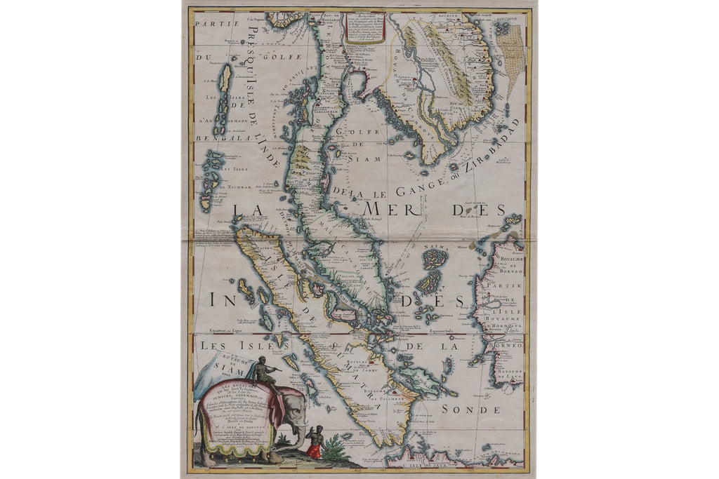 A RARE 17TH CENTURY FRENCH MAP OF SIAM AND SOUTHEAST ASIA