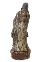 A LARGE SHIWAN POTTERY FIGURE OF ZHONG HUI
