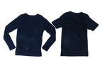 SACAI - TWO NAVY COTTON T-SHIRTS