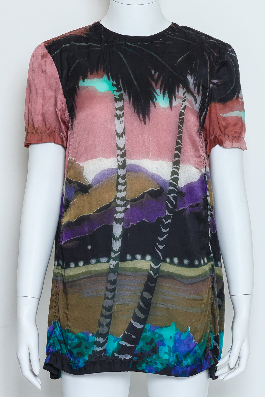 LANVIN - A PALM TREE PRINT T-SHIRT, ETE 2013