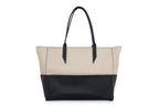 MÉTIER LONDON - A LINEN AND LEATHER 'INCOGNITO' TOTE BAG