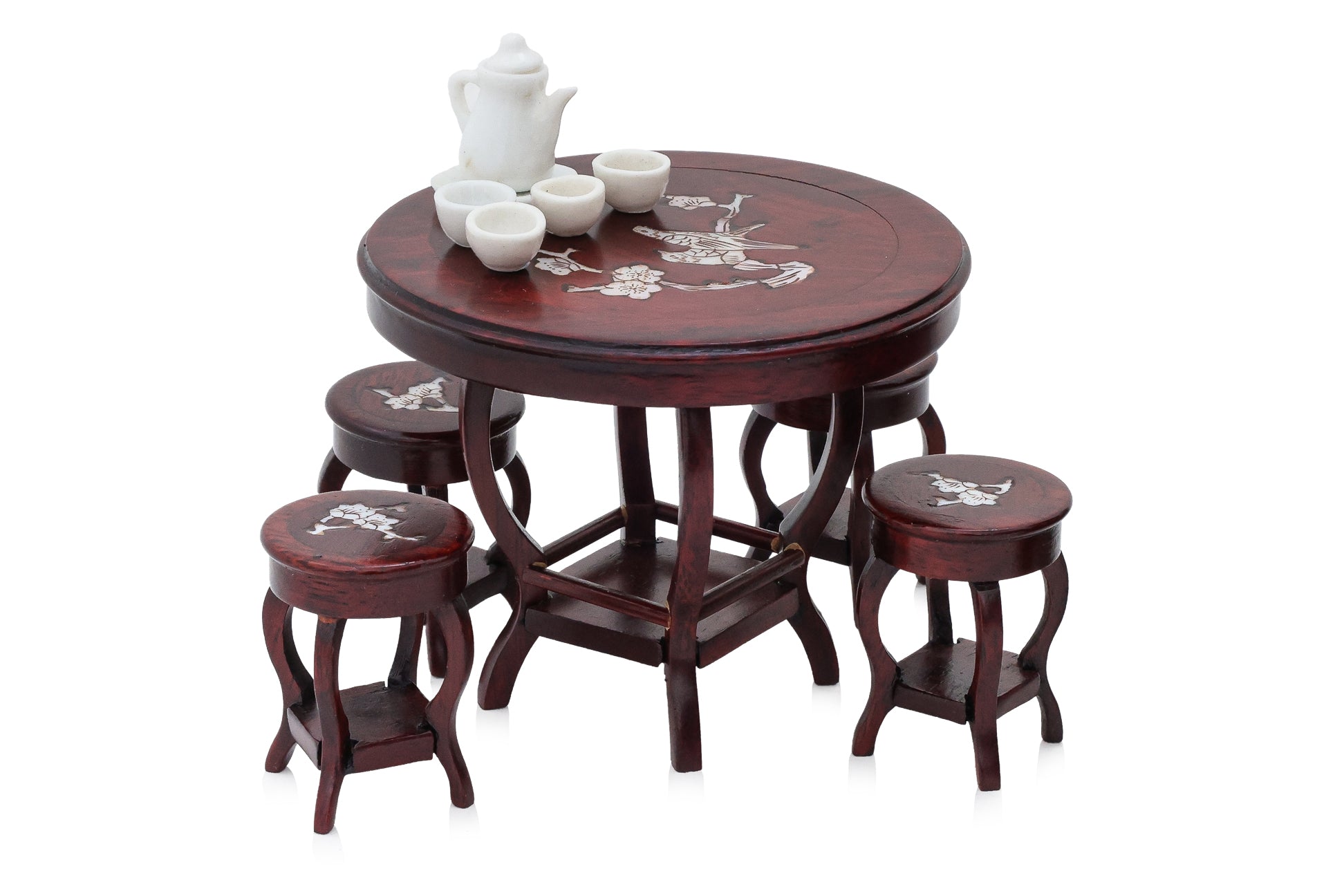 A GROUP OF MINIATURE CHINESE STYLE HARDWOOD FURNITURE