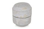 A GROUP OF THREE WHITE GLAZED BOXES AND COVERS