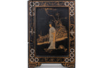 TWO CHINESE LACQUER JEWELLERY BOXES