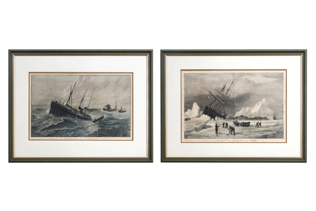 TWO ANTIQUE NAUTICAL ENGRAVINGS