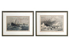 TWO ANTIQUE NAUTICAL ENGRAVINGS