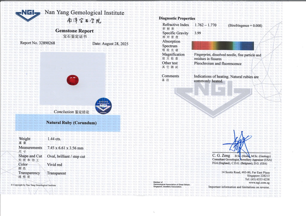 AN UNMOUNTED RUBY