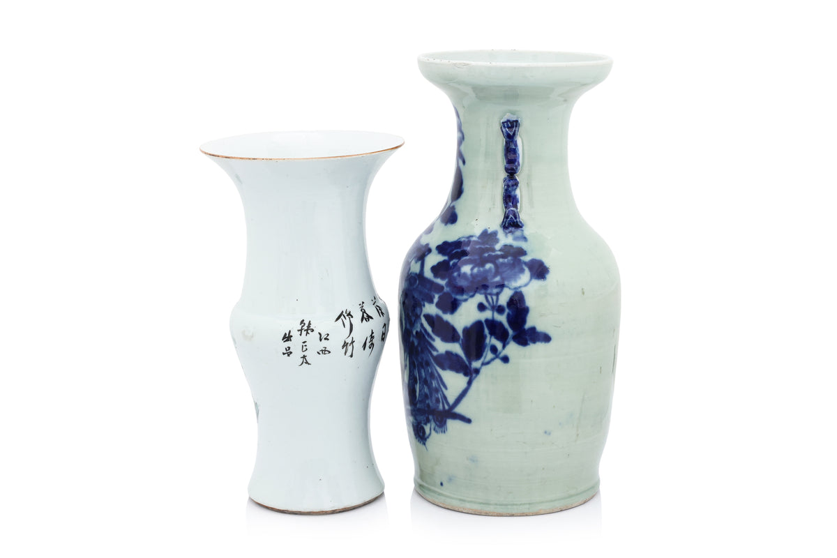 TWO PORCELAIN VASES