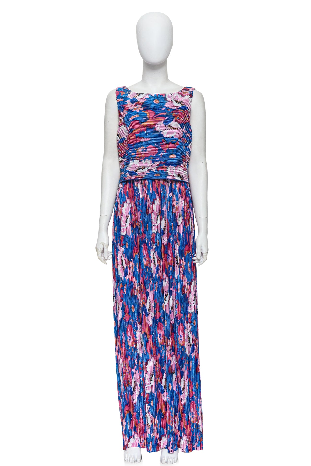 MAX & CO - A SLEEVELESS FLORAL PRINT MAXI DRESS