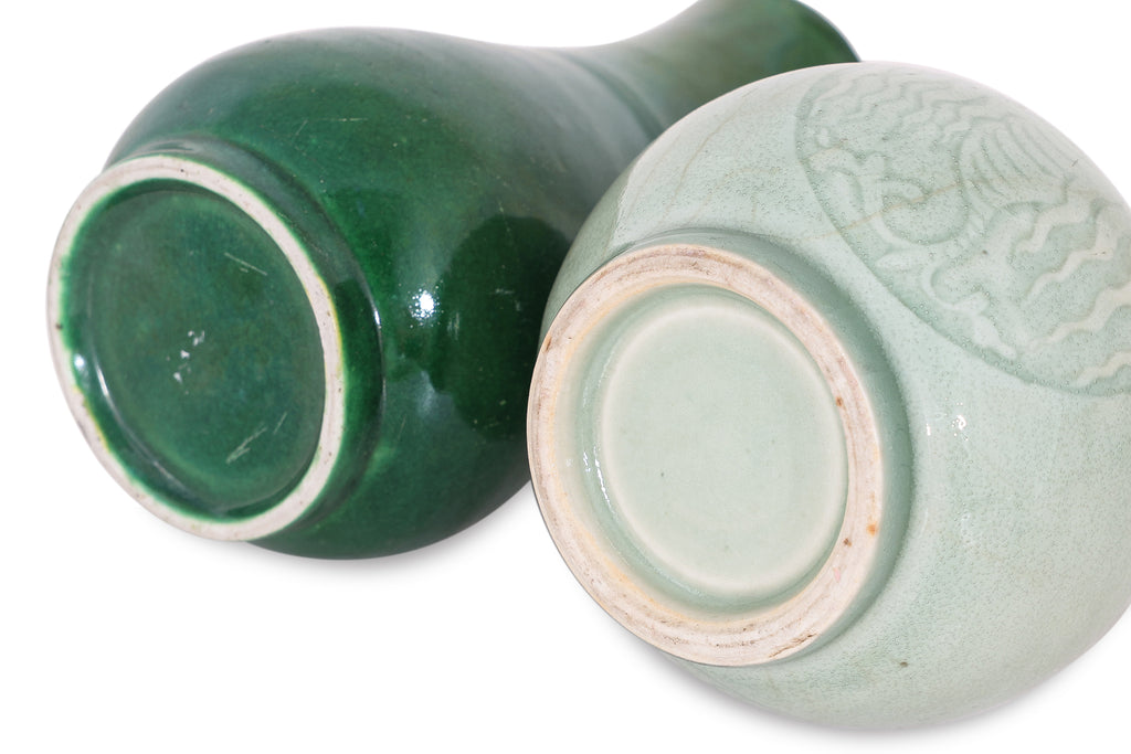 TWO SMALL PORCELAIN VASES