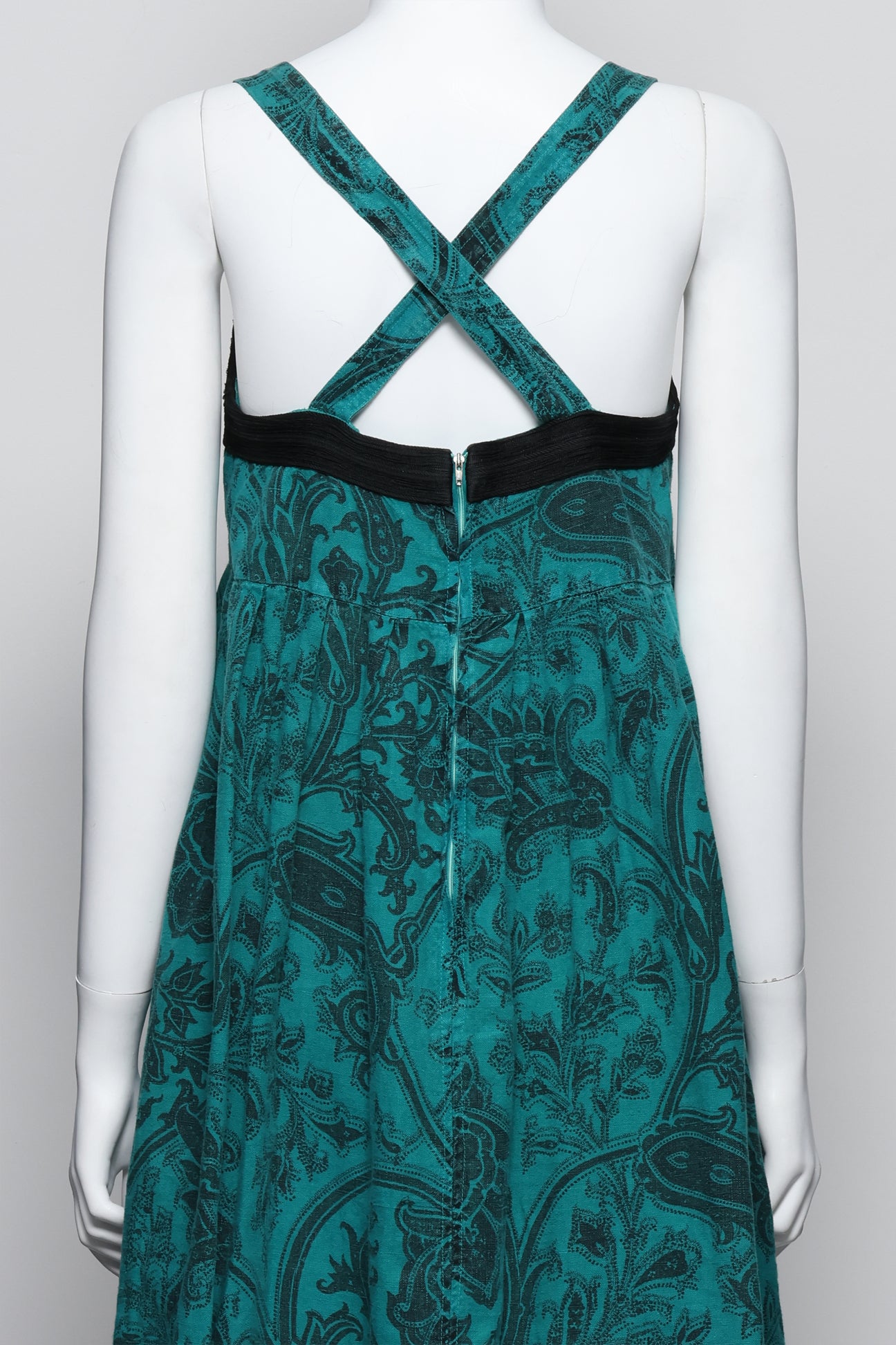 ETRO - A TURQUOISE JACQUARD DRESS