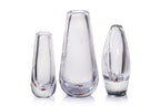 A GROUP OF THREE ORREFORS ETCHED 'BIRD' GLASS VASES