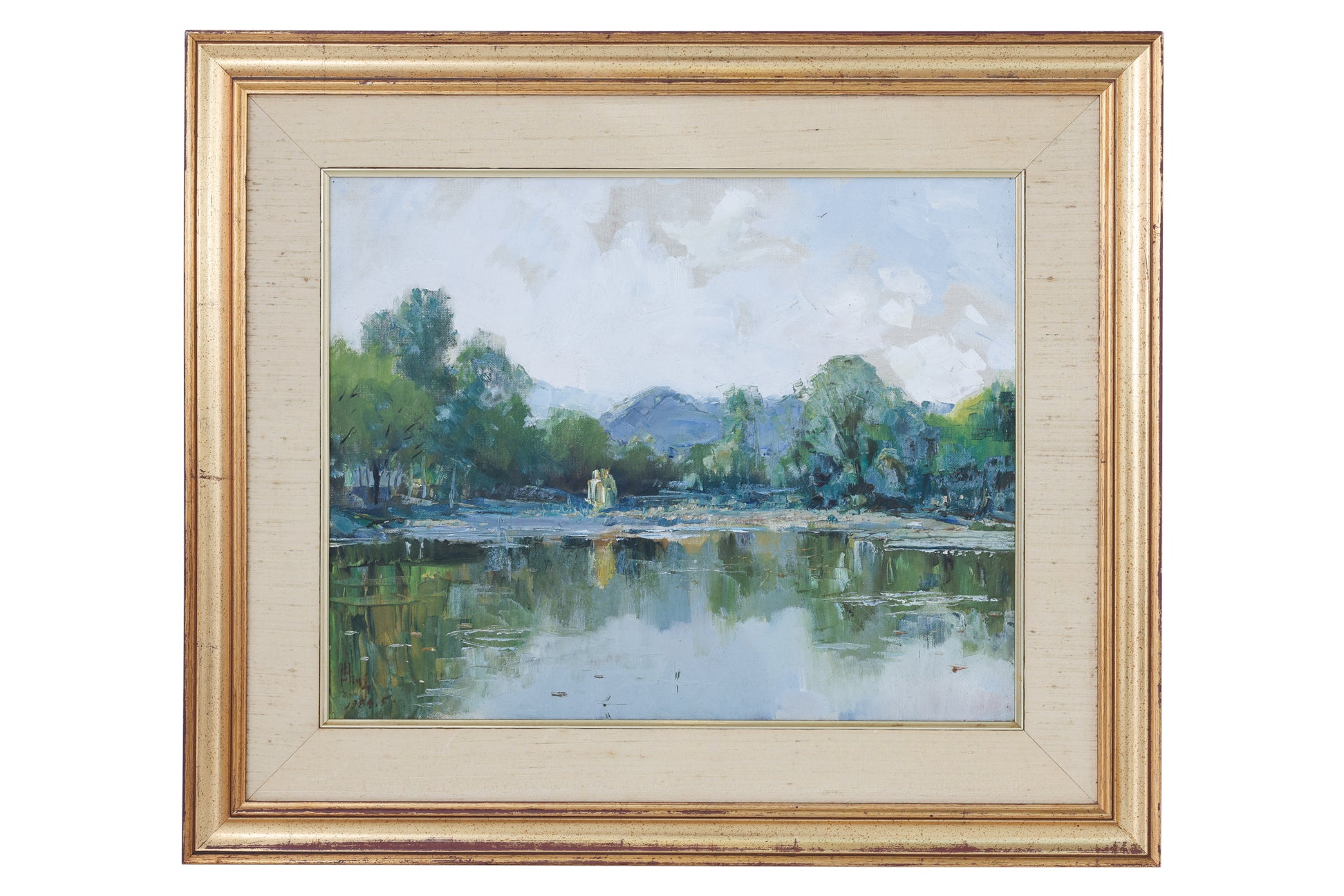 ZHOU YUWEI (CHINESE, B.1937) - LAKE LANDSCAPE, 1984