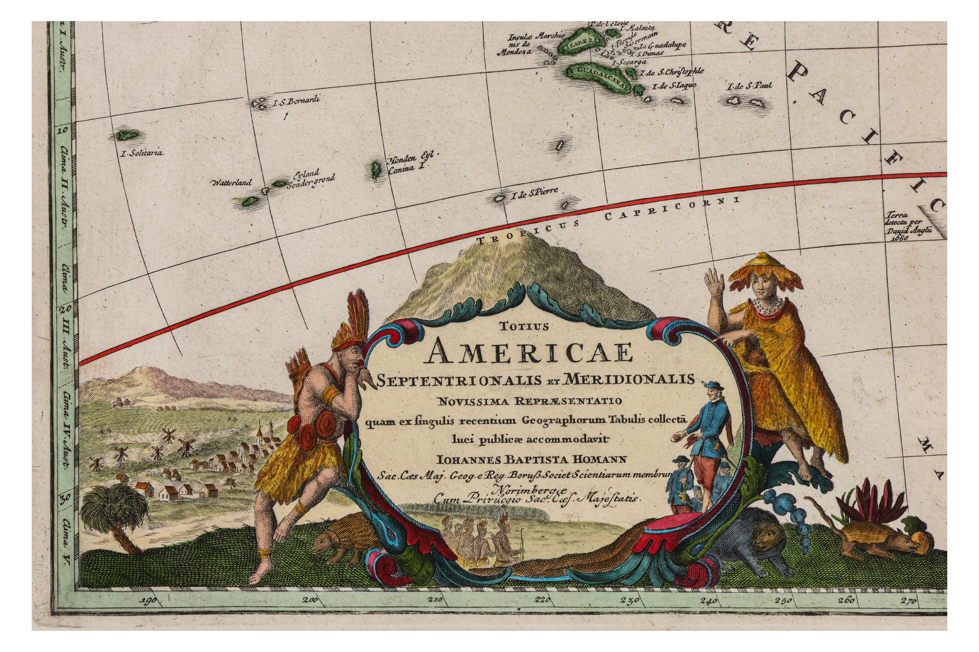 TOTIUS AMERICAE SEPENTRIONALIS ET MERIDIONALIS... JOHANNES BAPTISTA HOMAN, 1712