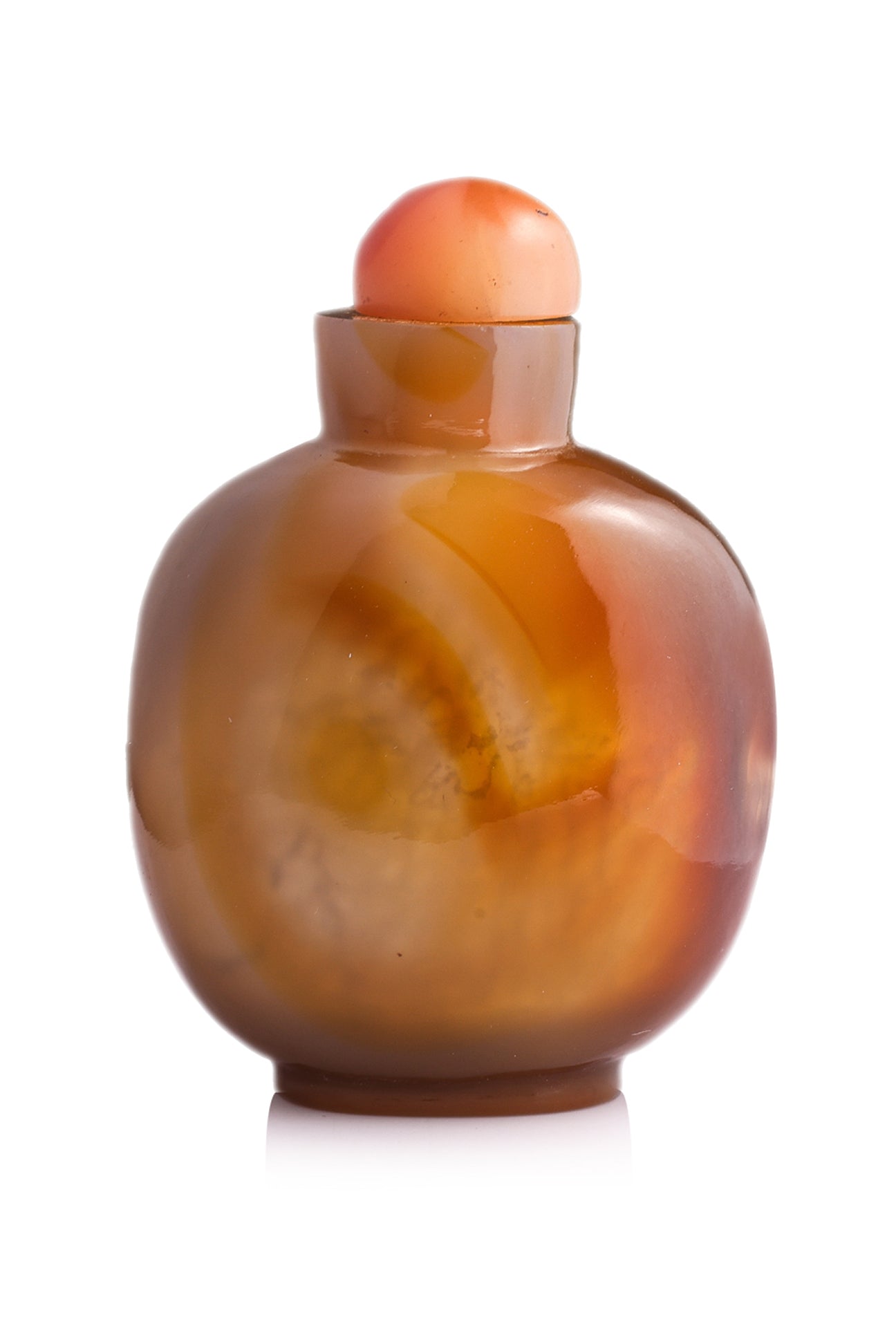 A BANDED AGATE SNUFF BOTTLE