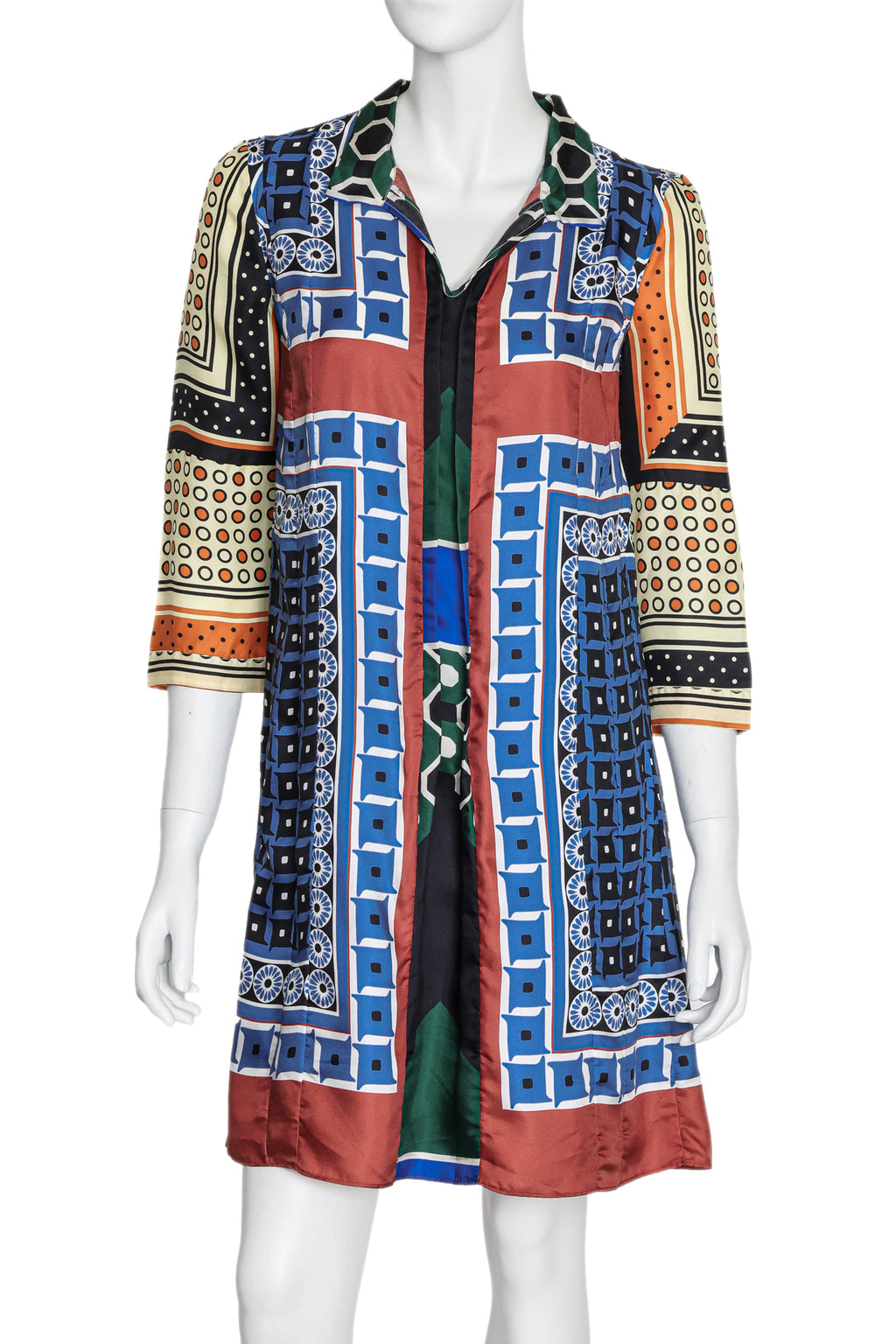 MARNI - A GEOMETRIC PRINT SILK DRESS, SUMMER EDITION 2012