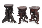 A GROUP OF THREE LARGE ROOT WOOD STANDS