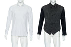 SAINT LAURENT & YOHJI YAMAMOTO PRODUCE - TWO BLACK AND WHITE POLKA DOT SHIRTS