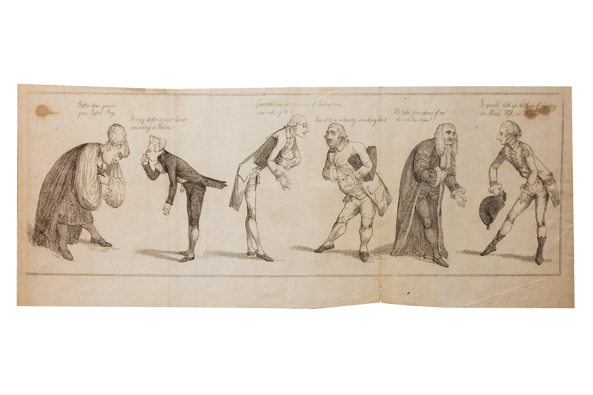 THE PRINCE'S BOW - A SET OF THREE SATIRICAL PRINTS