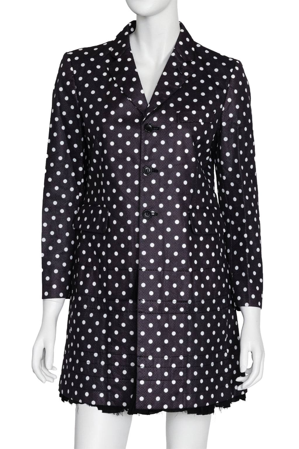 COMME DES GARÇONS - A POLKA DOT JACKET WITH INNER RUFFLE DETAIL, 2013/14
