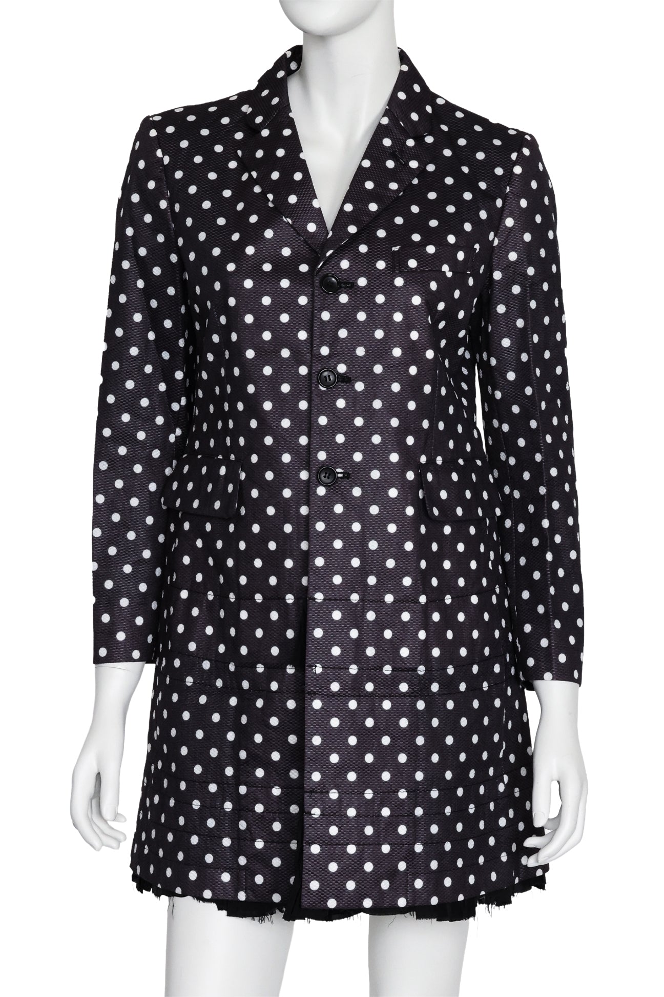 COMME DES GARÇONS - A POLKA DOT JACKET WITH INNER RUFFLE DETAIL, 2013/14