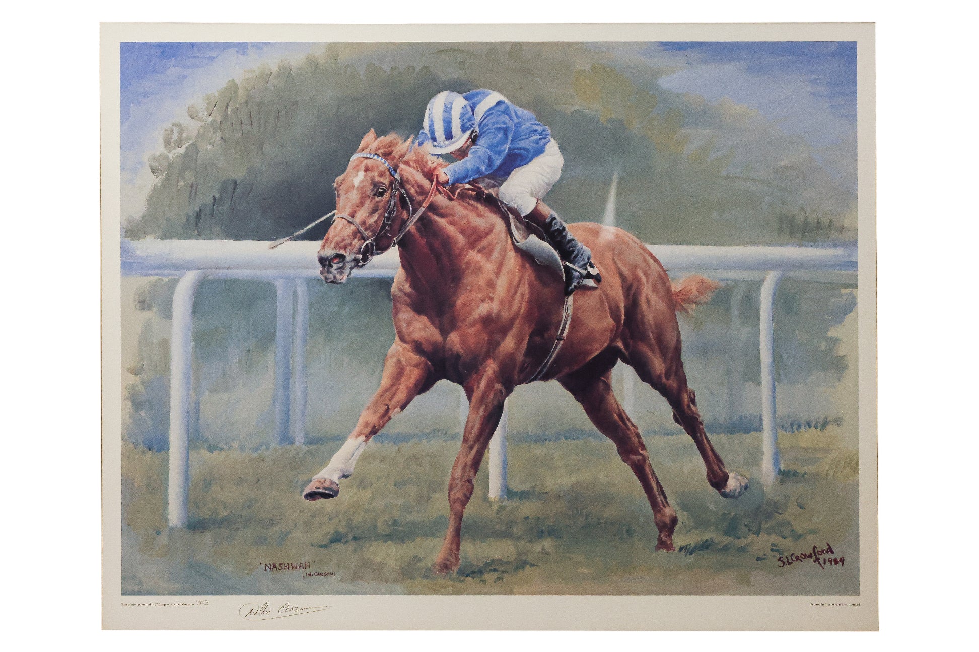 SUSAN CRAWFORD (BRITISH B.1941) - BILLIE CARSON ON NASHWAN