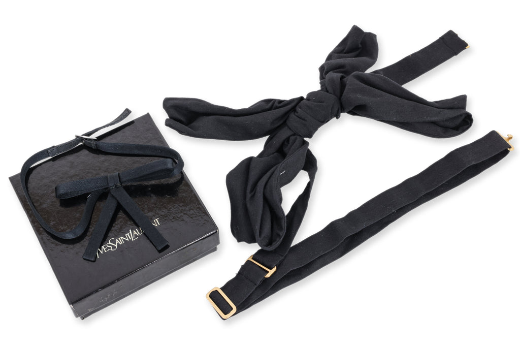 YVES SAINT LAURENT & MARNI - A BOW CHOKER AND A BELT