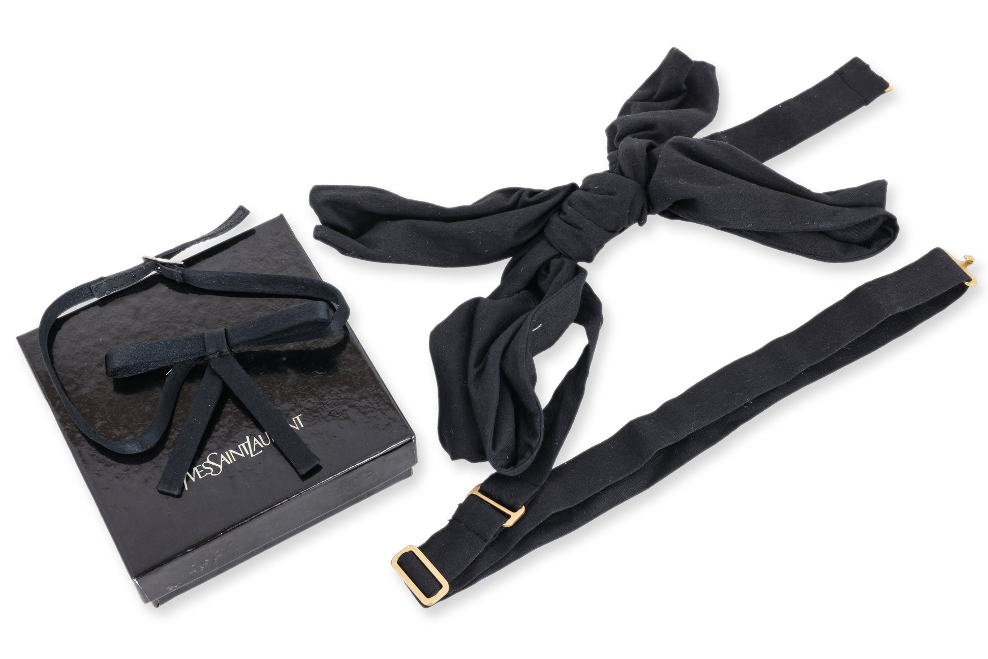 YVES SAINT LAURENT & MARNI - A BOW CHOKER AND A BELT