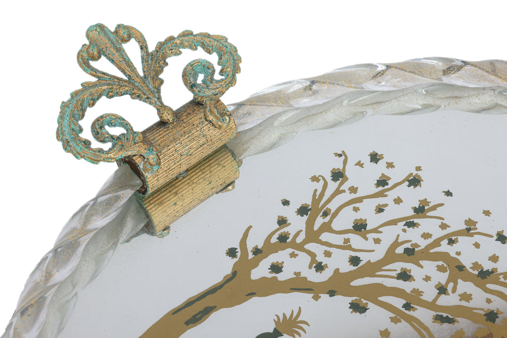 A VENETIAN MIRRORED TRAY