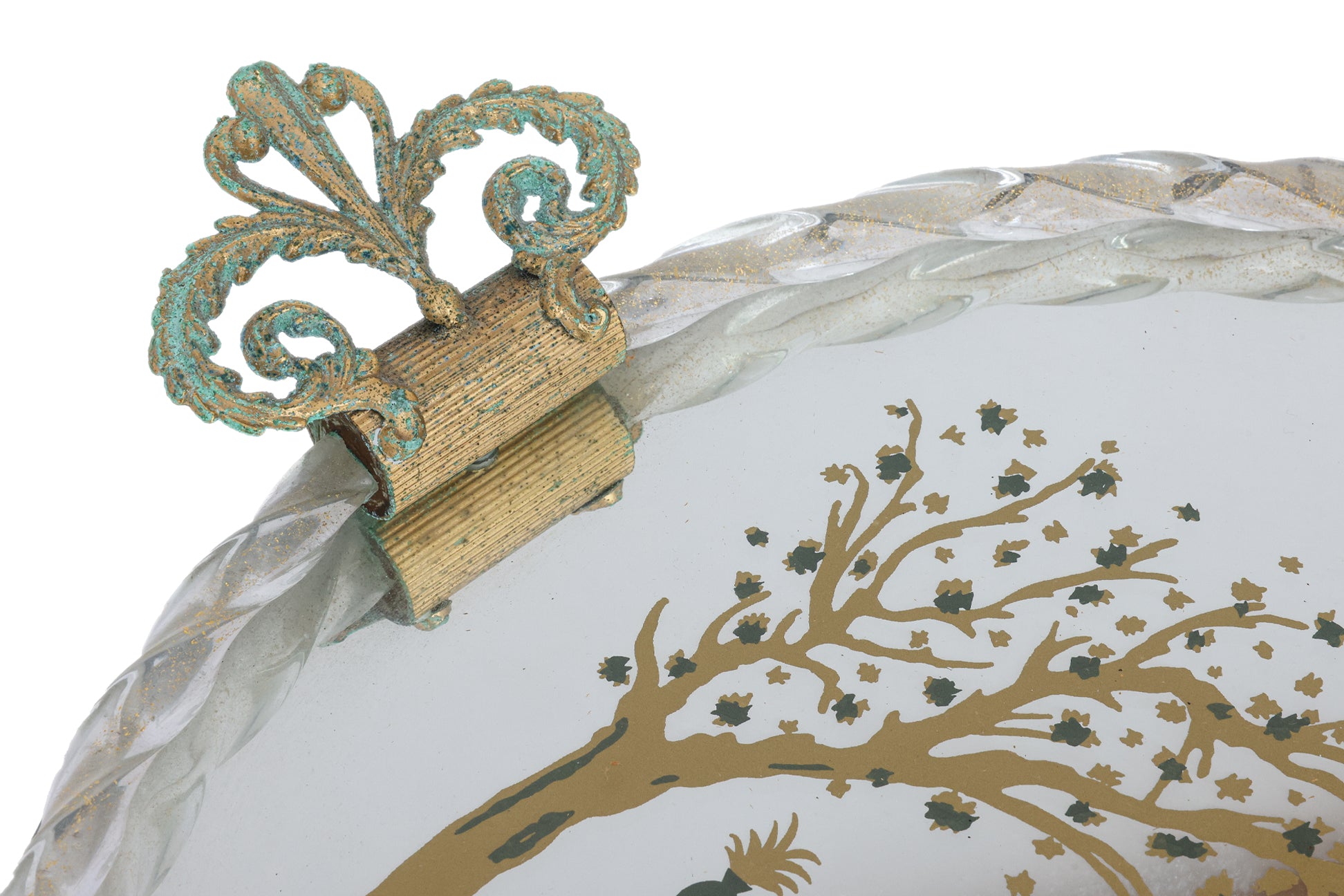 A VENETIAN MIRRORED TRAY