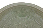 A LARGE CARVED LONGQUAN CELADON DISH