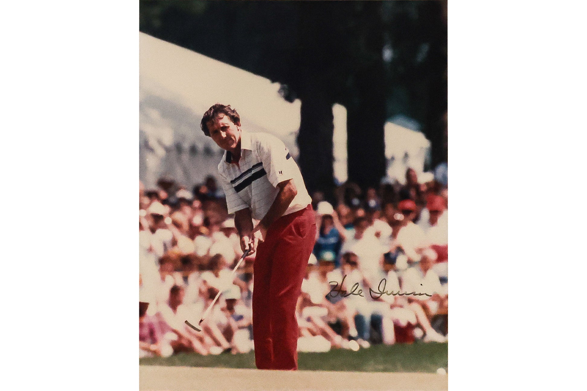 A GROUP OF FIVE ASSORTED GOLF MEMORABILIA PRINTS