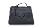 MYRIAM SCHAEFER - A BLACK LEATHER 'BYRON' TOTE BAG