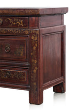 A CHINESE GILT DECORATED LOW CABINET
