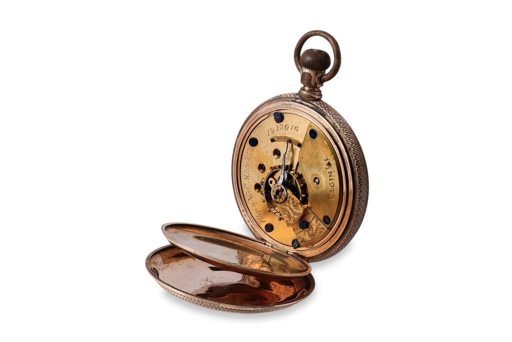 TWO ELGIN GOLD PLATED POCKET WATCHES