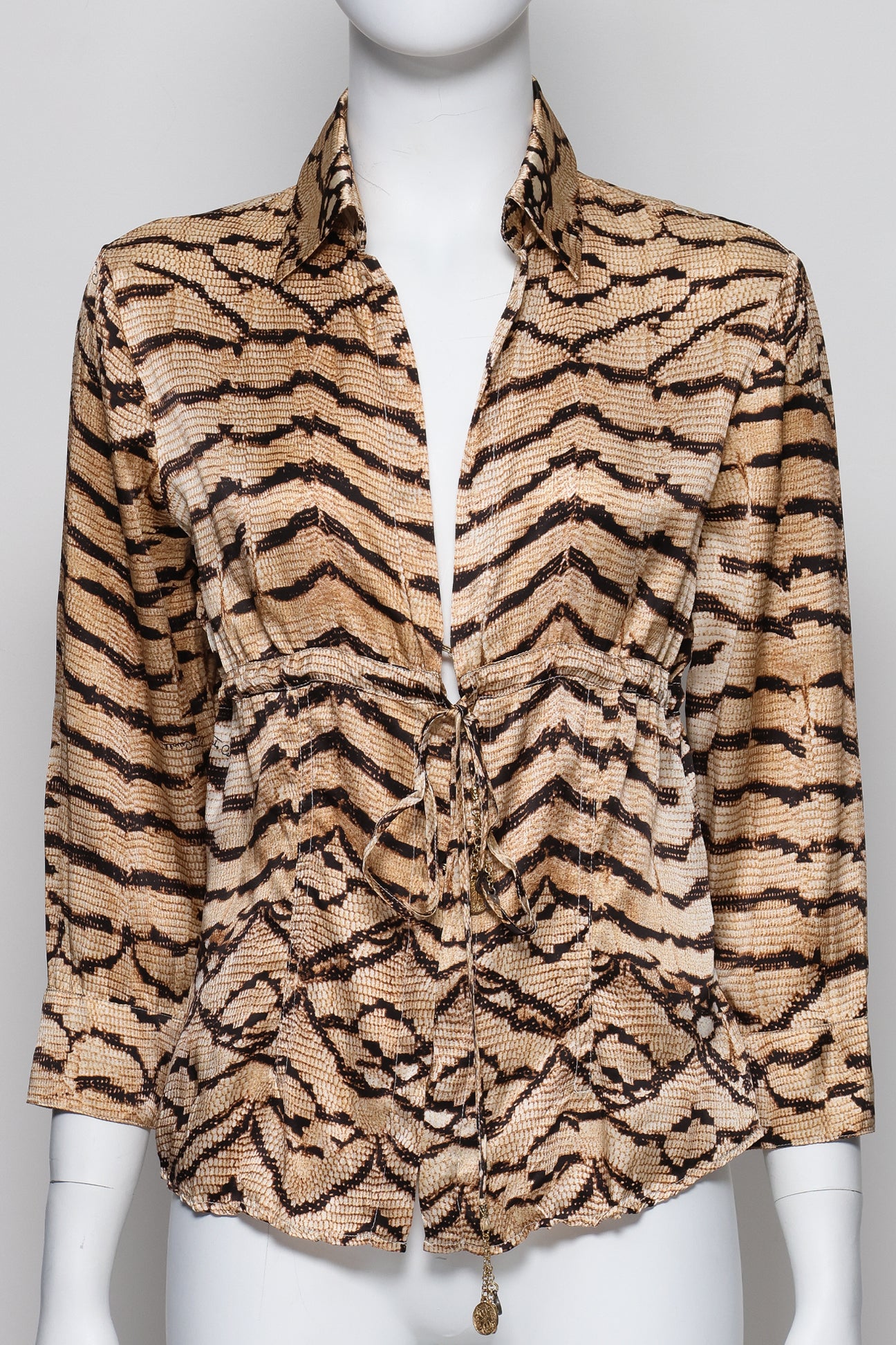 ROBERTO CAVALLI - A SILK SNAKESKIN BLOUSE