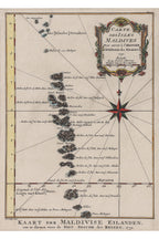 CARTE DES ISLES MALDIVES, JACQUES-NICHOLAS BELLIN, 1746-1780