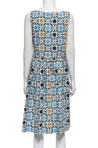 PRADA - A SLEEVELESS MOSIAC PRINT DRESS