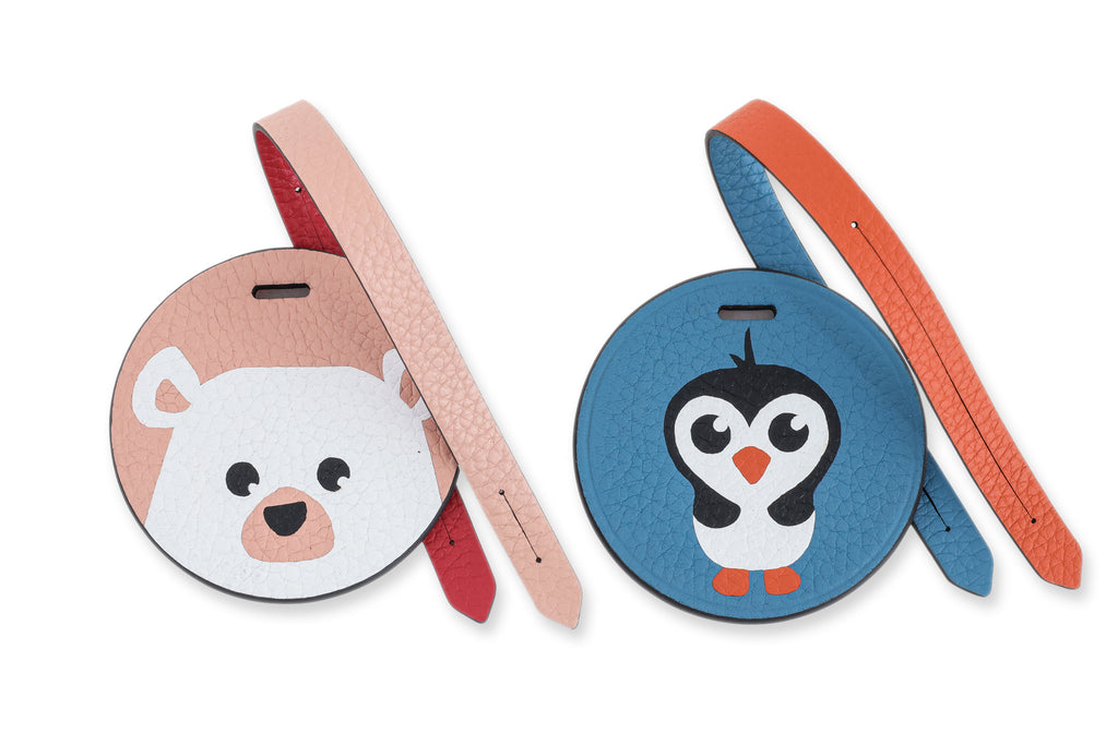 MOYNAT - FOUR ARCTIC ANIMAL LEATHER BAG CHARMS