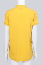 MONCLER - A YELLOW LACE POLO SHIRT