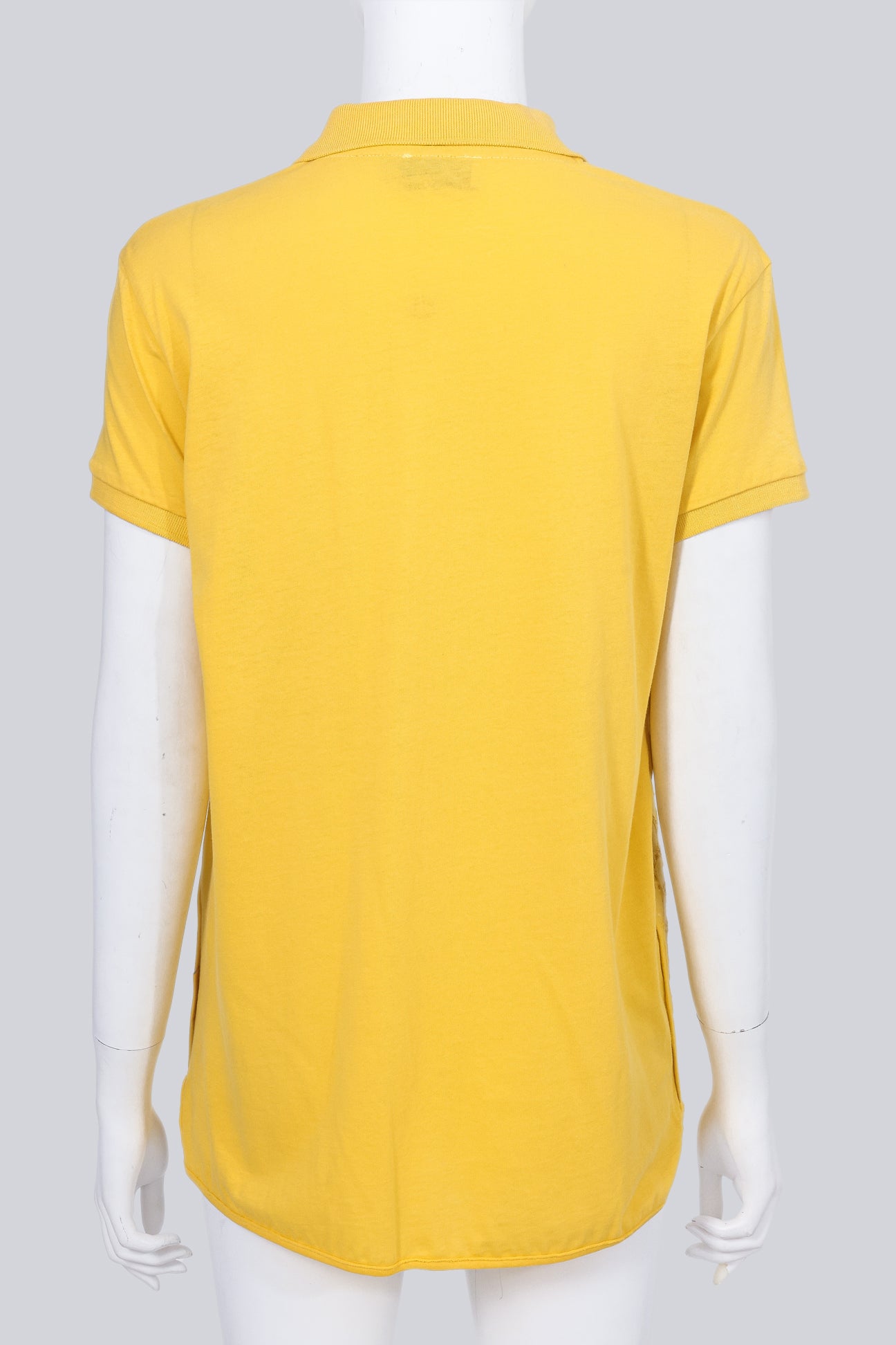 MONCLER - A YELLOW LACE POLO SHIRT