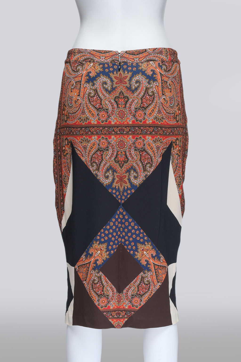 GIVENCHY - A GEOMETRIC PAISLEY PRINT SKIRT