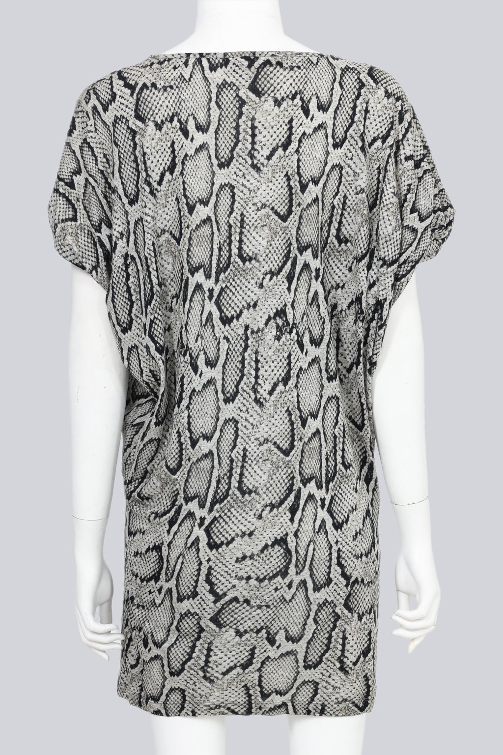 STELLA MCCARTNEY - A COTTON SNAKESKIN PRINT MINI DRESS