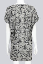 STELLA MCCARTNEY - A COTTON SNAKESKIN PRINT MINI DRESS
