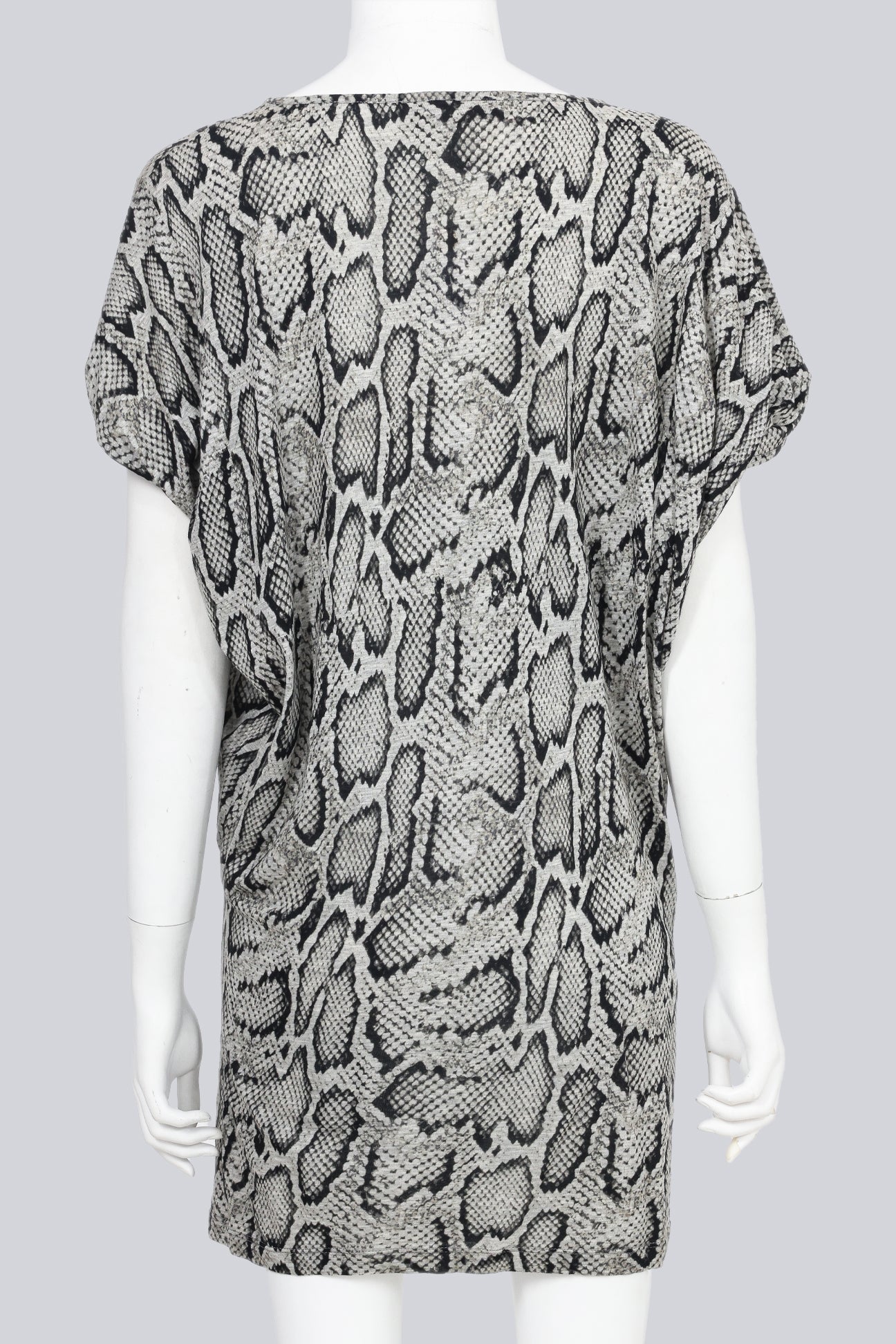 STELLA MCCARTNEY - A COTTON SNAKESKIN PRINT MINI DRESS