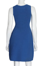 CALVIN KLEIN COLLECTION - A BLUE KNITTED DRESS