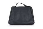 MYRIAM SCHAEFER - A BLACK LEATHER 'BYRON' TOTE BAG
