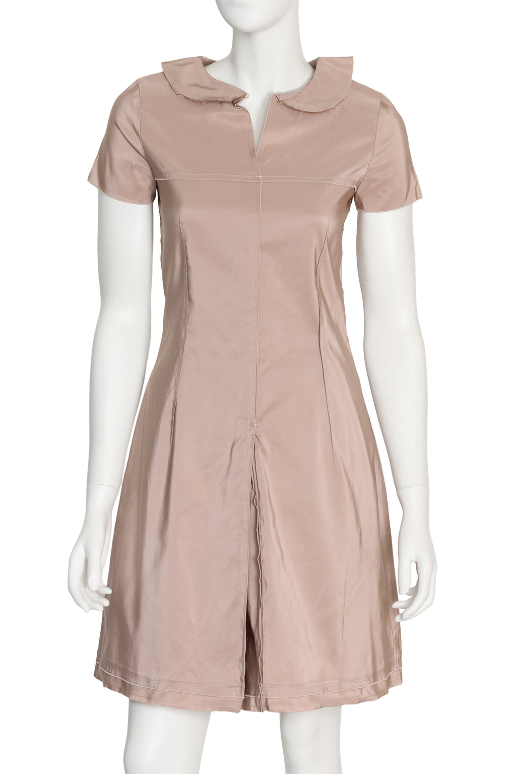 JIL SANDER NAVY - A 'DUNE' SHORT SLEEVE DRESS